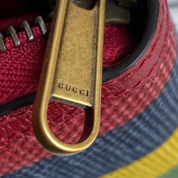 GUCCI NEW BAIADERA STRIPE LADIES CLUTCH - Picture 5 of 9